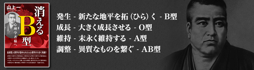 各血液型の特性 消えるb型 もしも西郷どんがb型でなかったら 書籍 山上一